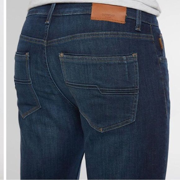 Outpost Makers Buckle Factory Distressed Button Fly Slim Straight Leg Jeans - Picture 4 of 16